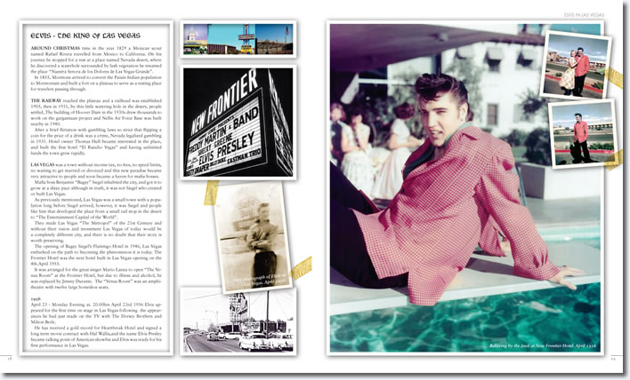 A preview of the new Elvis - The King Of Las Vegas photo book.